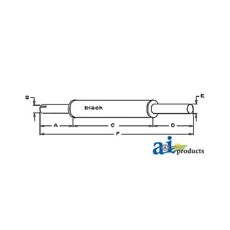 A & I Products Muffler 41" x5" x5" A-187553M92